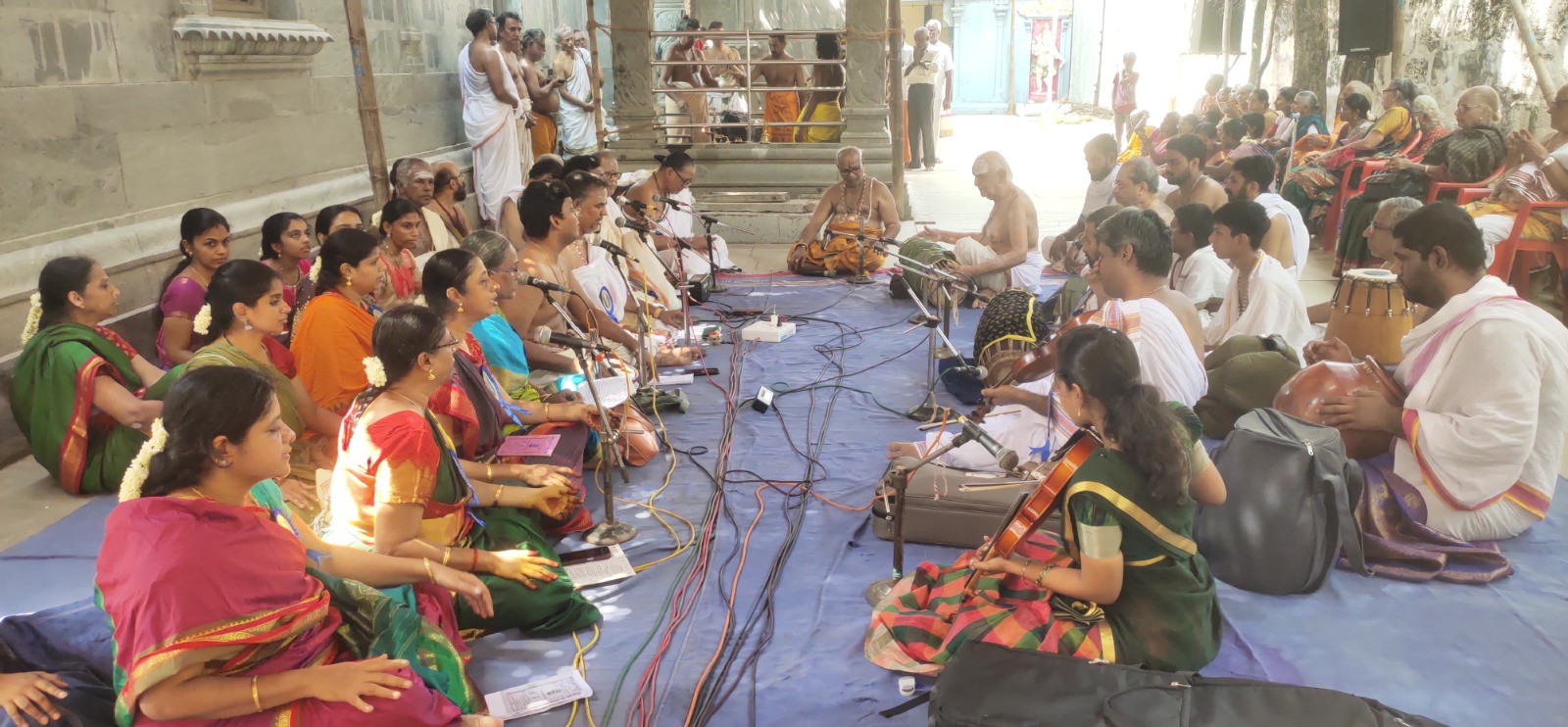 மானாமதுரையில் சத்குரு சதாசிவ பிரம்மேந்திராள் ஆராதனை விழாவில் கலைஞர்கள் இசை அஞ்சலி