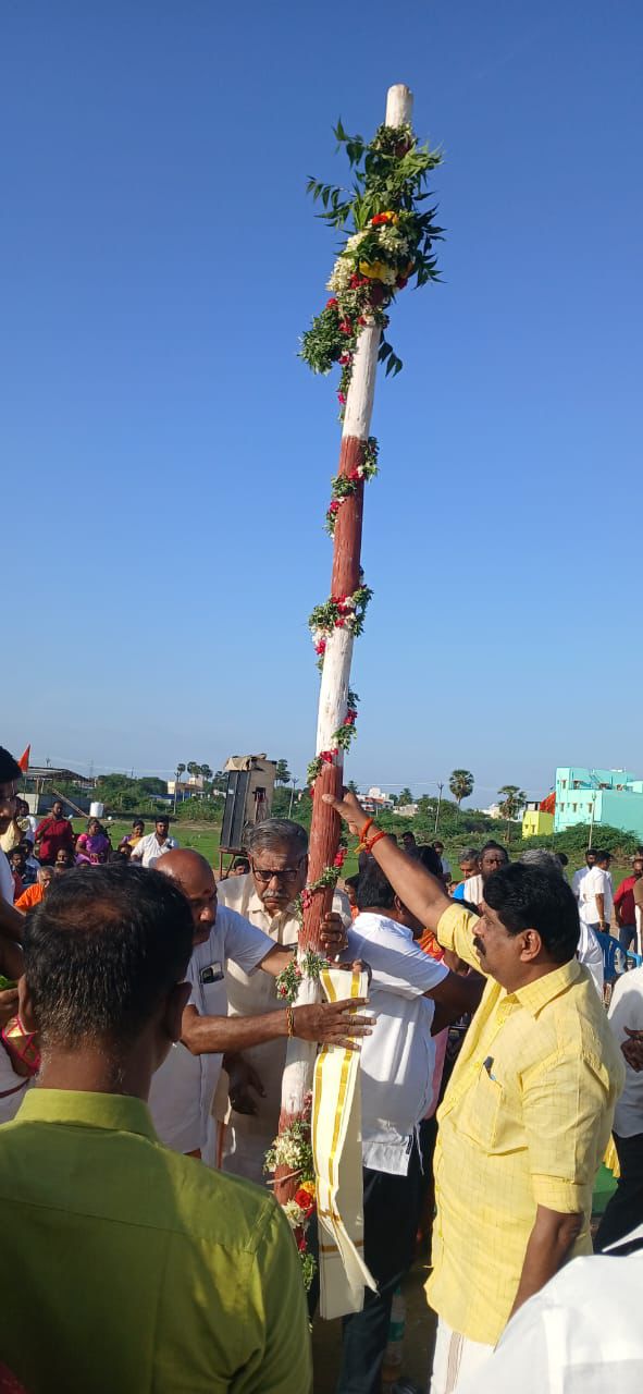 பூமி பூஜை விழாவில் தமிழக பாஜ தலைவர் நயினார் நாகேந்திரன்