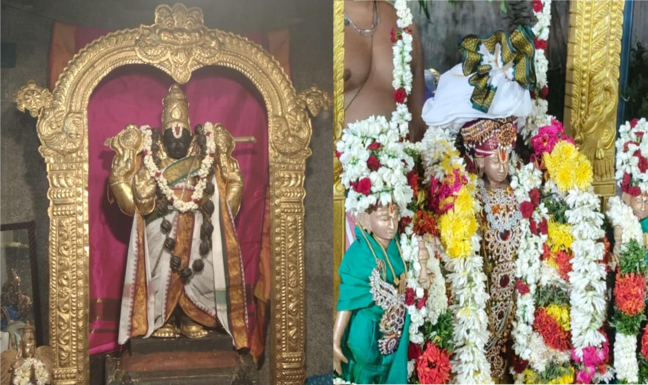 நல்லூர் பெருமாள் கோவிலில் அன்னக்கூடை திருப்பாவாடை வைபவம்
