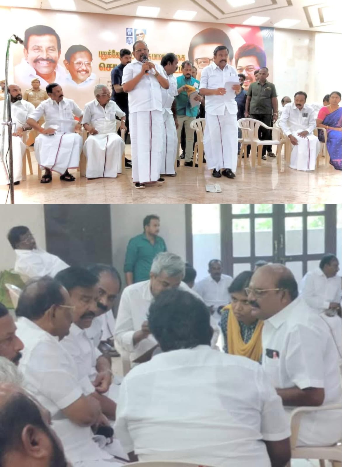 அமைச்சர்களிடம் கோரிக்கையை முன்வைத்த திமுக நகரச்செயலாளர் அழகப்பன்..