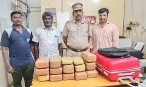 சென்னை வந்த ரெயிலில் கிடந்த 4 கிலோ கஞ்சா: சென்ட்ரல் ரெயில்வே பாதுகாப்பு போலீசார் பறிமுதல்