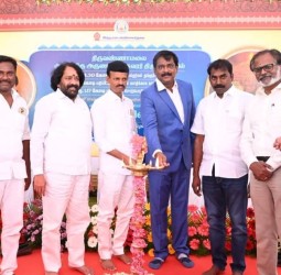 கிரிவல பாதையில் ரூ.64.30 கோடி மதிப்பில் பக்தர்கள் தங்கும் விடுதி அடிக்கல் நாட்டு விழா