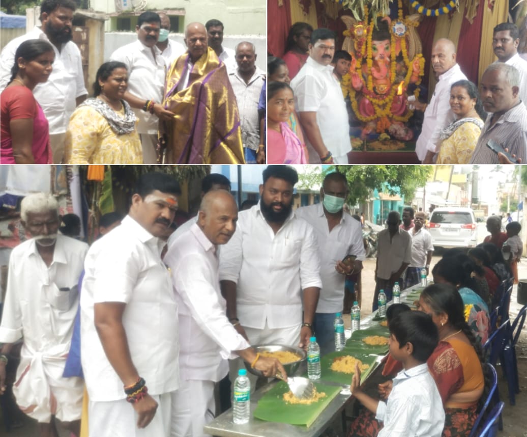வசந்தபுரம் ஆறுமுகம் முதலியார் தெருவில் விநாயகர் சதுர்த்தி திருவிழா