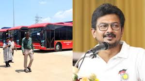 சென்னையில் ஏ.சி. மின்சார பஸ் சேவை: உதயநிதி ஸ்டாலின் பச்சைக் கொடி