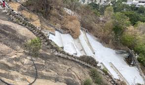 பழநி மலையில் அழகாக மாறும் ‘செயற்கை அருவி’