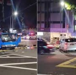 விபத்தில் படுகாயமடைந்த லாரி ஓட்டுநர் சிகிச்சை பெற மறுத்து போதையில் ரகளை