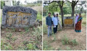 ஆம்பூர் அருகே 500 ஆண்டுகள் பழமையான இரண்டு சதி நடுகற்கள் கண்டெடுப்பு