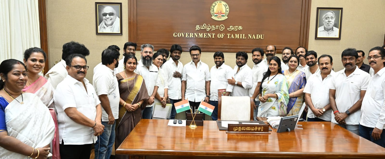 சின்னத்திரை நடிகர் சங்க தேர்தலில் வெற்றி பெற்ற நிர்வாகிகள், முதலமைச்சர் ஸ்டாலினை சந்தித்து வாழ்த்து