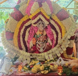 சந்தன காப்பு அலங்காரத்தில் பக்தர்களுக்கு அருள்பாலித்த பெரியவீட்டம்மன்