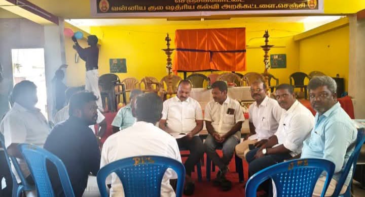 செஞ்சியில் உரிமை மீட்க தலைமுறைக்காக அன்புமணி நடை பயண முன்னேற்பாடு
