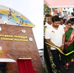 கொளத்தூர் ஜிகேஎம் காலனியில் சிறு விளையாட்டரங்கத்தை முதல்வர் ஸ்டாலின் திறந்து வைத்தார்