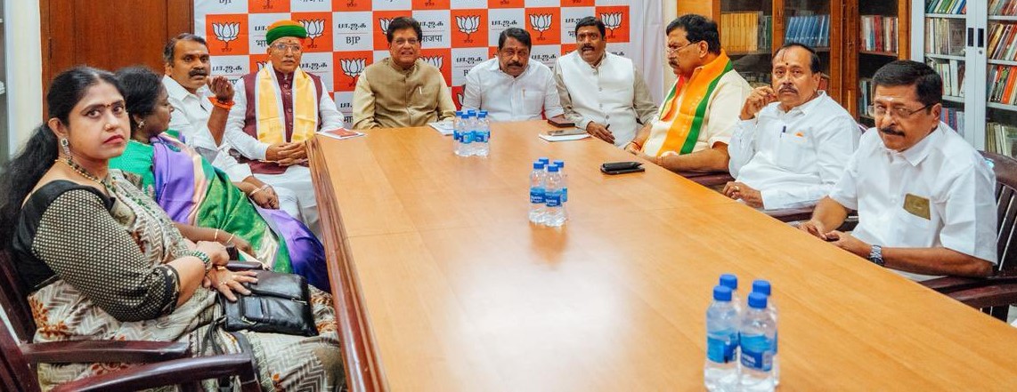 கமலாலயத்தில் பாஜக தேர்தல் பொறுப்பாளர் மத்திய அமைச்சர் பியூஸ்கோயல் நேற்று ஆலோசனை