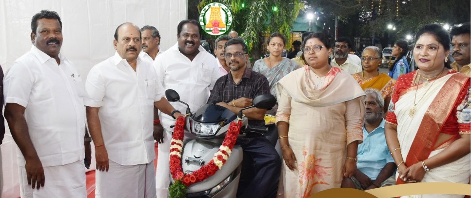 மாற்றுத் திறனாளி பயனாளிகளுக்கு அமைச்சர் அன்பரசன் நலத்திட்ட உதவி