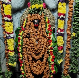 ஆஞ்சநேயர் கோவிலில் 1008 வடைமாலையுடன் சிறப்பு பூஜை