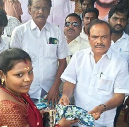 நலத்திட்ட உதவிகள் அமைச்சர் கணேசன் வழங்கல்