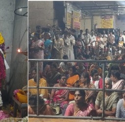 சிறப்பு அலங்காரத்தில் அருள்பாலித்த காலபைரவரை பக்தர்கள்