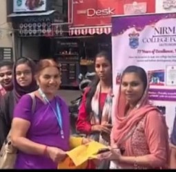 கோவை நிர்மலா மகளிர் கல்லூரியின் மஞ்சப்பை விழிப்புணர்வு நிகழ்ச்சி