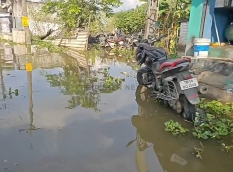 செம்பரம்பாக்கம் ஏரி நிரம்பியதால் வெளியேறும் உபரி நீர்