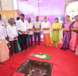 நரசிங்க பெருமாள் கோவில் தெருவில் பல்நோக்கு மையம் கட்டடம் கட்டும் பணி