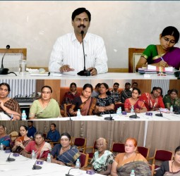 திருநங்கைகள் மற்றும் திருநம்பிகளுடன் ஈரோடு கலெக்டர் கந்தசாமி கலந்துரையாடினார்