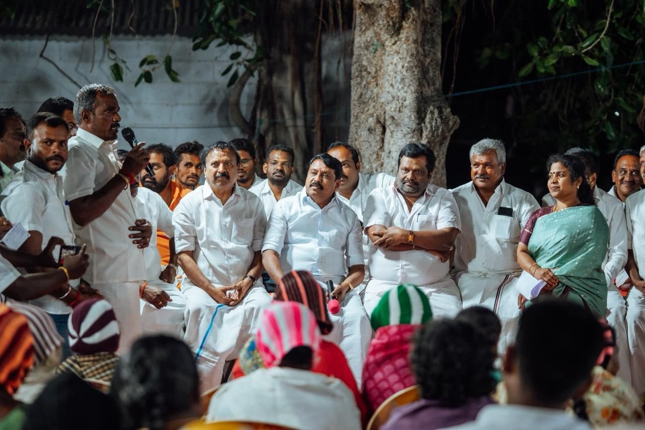 மக்கள் சந்திப்பு கிராம சபை நிகழ்வில் பாஜக மாநிலத் தலைவர் நயினார் நாகேந்திரன்