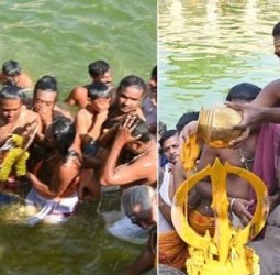 கார்த்திகை கடை ஞாயிறு பெருவிழாவையொட்டி திருநாகேஸ்வரம் நாகநாத சுவாமி கோயிலில் தீர்த்தவாரி