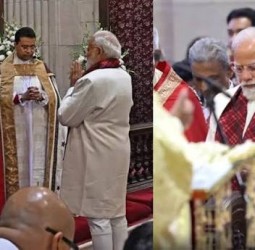 கிறிஸ்துமஸ் விழா பிரார்த்தனையில் பங்கேற்ற பிரதமர் மோடி