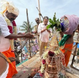 புதுச்சேரி காலாப்பட்டு பிள்ளைச்சாவடியில் கெங்கையம்மன் கோவில் கும்பாபிஷேக விழா