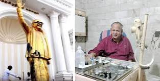 கலைஞர் சிலை மீது கருப்பு மை பூசிய விவகாரம்: மருத்துவர் கைது