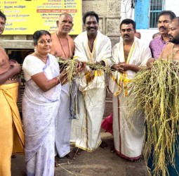 பகவதியம்மன் கோயிலில் நேற்று நிறை புத்தரிசி பூஜை