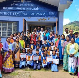லகிரி மாவட்ட மைய நூலகத்தில் நடந்த தேசிய நூலக வார நிறைவு விழா