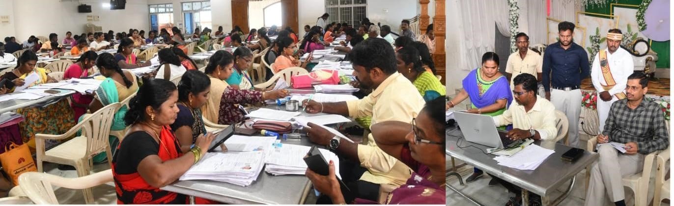 வாக்குச்சாவடி நிலை அலுவலர்கள் செயலியில் பதிவேற்றம் செய்யும் பணிகளை கலெக்டர் இளம்பகவத் நேற்று ஆய்வு