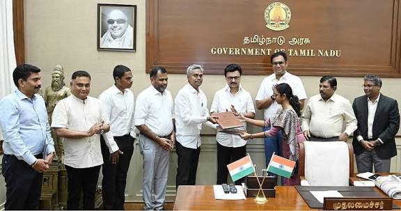 திருவாரூரில் ரூ.50 கோடியில் ‘சென்னை சில்க்ஸ்’ ஆடை உற்பத்தி ஆலை; 2,500 பேருக்கு வேலைவாய்ப்பு முதலமைச்சர் ஸ்டாலின் முன்னிலையில் ஒப்பந்தம்