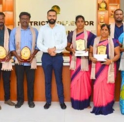 வாக்காளர் பட்டியல் சிறப்பு தீவிர திருத்தப்பணியில் சிறப்பாக பணியாற்றிய வாக்குச்சாவடி நிலை அதிகாரிகளுக்கு கலெக்டர் ஆகாஷ் பாராட்டு
