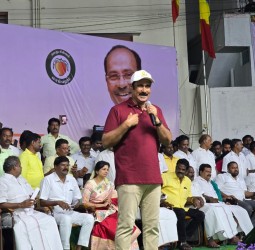 அன்புமணி 100 நாள் நடைபயணத்தை தர்மபுரியில் நிறைவு