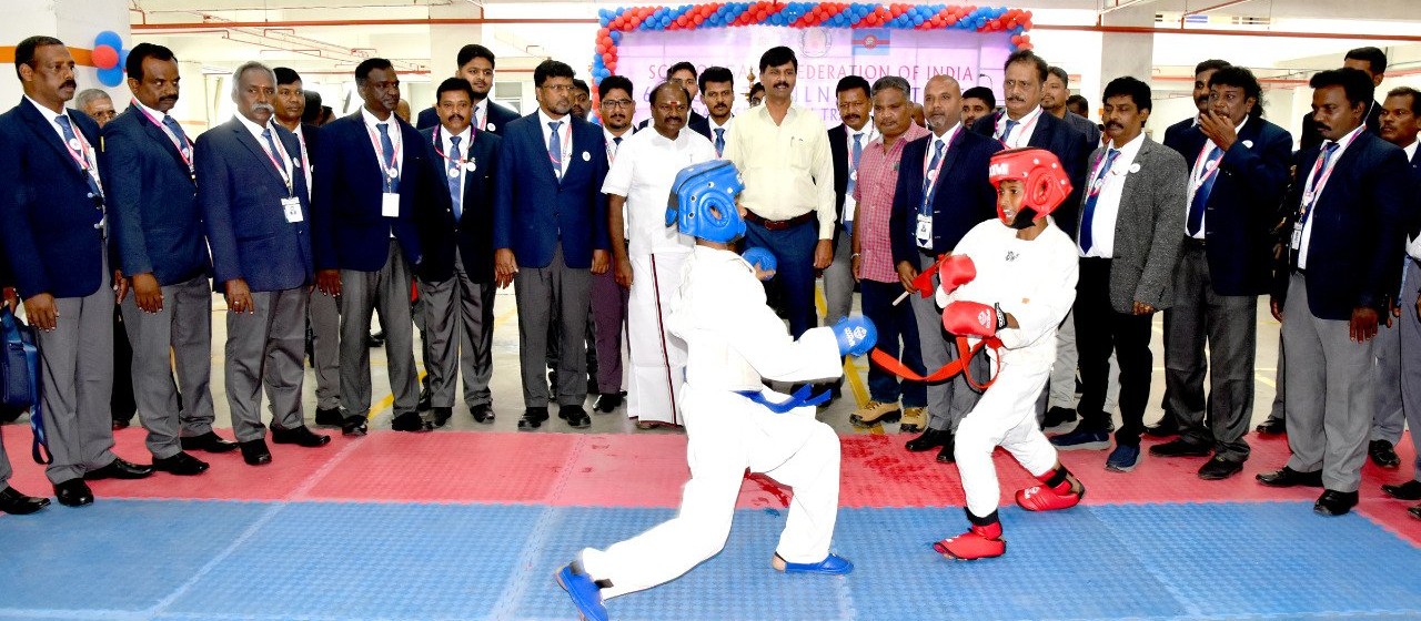 மாநில அளவிலான கராத்தே சோதனை தேர்வு போட்டி