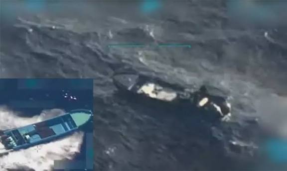 போதைப்பொருள் கடத்தி வந்த படகு மீது அமெரிக்கா தாக்குதல்