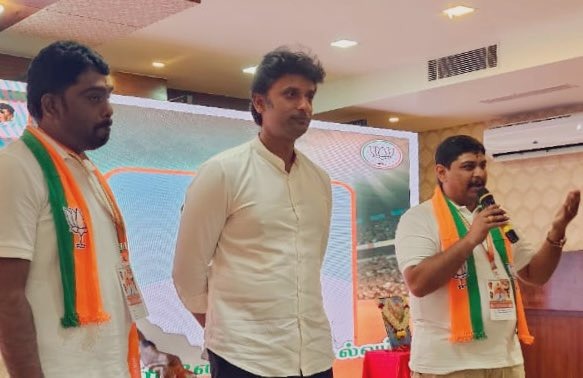 பாஜக விளையாட்டுப்பிரிவு பயிற்சிமுகாமில் மாநில செயலாளர் வினோஜ் செல்வம்