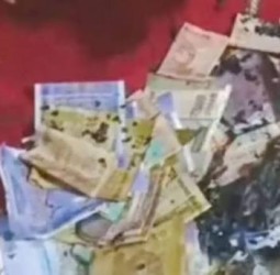 எரியும் கற்பூரத்தை உண்டியலில் போட்ட பெண்: ரூபாய் நோட்டுகள் கருகி நாசம்