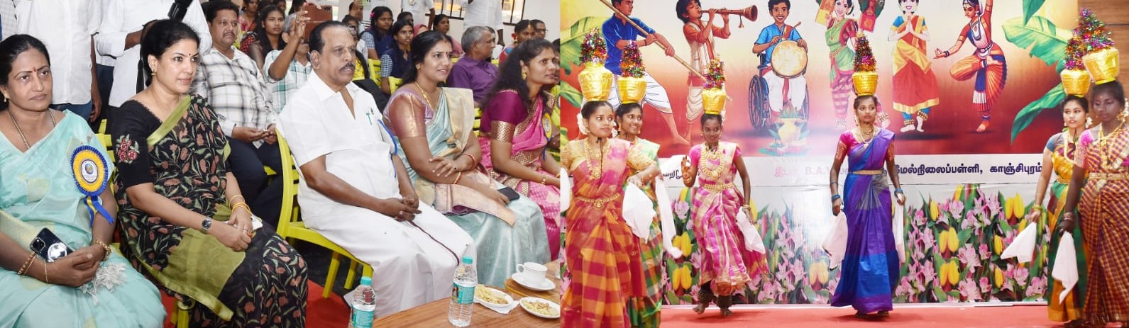 காஞ்சிபுரம்ஒன்றியம் கீழ்கதிர்பூர் தனியார் பள்ளியில் நடந்த கலைத்திருவிழா