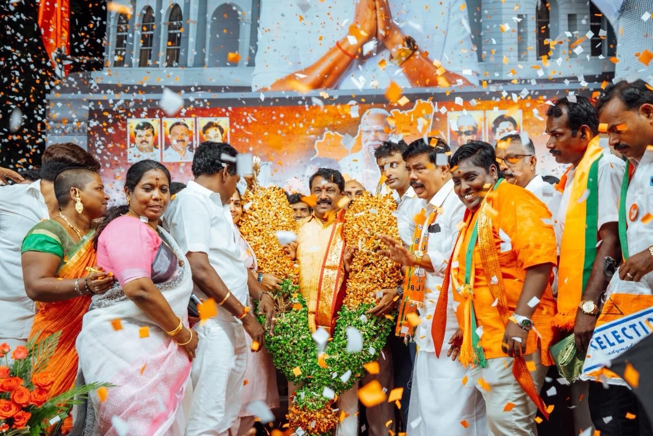 திருவல்லிக்கேணி தொகுதியில் நடந்த பாஜக பரப்புரை கூட்டம்