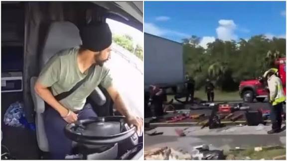 அமெரிக்காவில் கார் மீது லாரி மோதி 3 பேர் உயிரிழப்பு: இந்திய டிரைவர் கைது