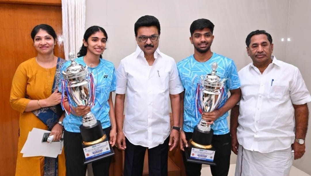 மதுரையில் நடைபெற்ற அகில இந்திய ஜூனியர் தரவரிசை இறகுப்பந்து போட்டி