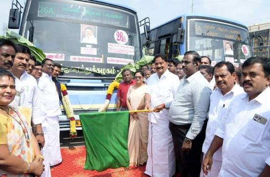 கிருஷ்ணகிரியில் 6 வழித்தடங்களில் ‘மகளிர் விடியல்’ பேருந்து சேவை கலெக்டர் தினேஷ்குமார் தொடங்கி வைத்தார்