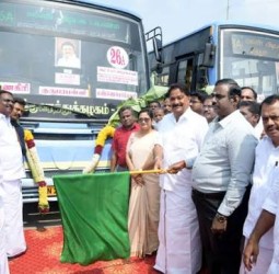 கிருஷ்ணகிரியில் 6 வழித்தடங்களில் ‘மகளிர் விடியல்’ பேருந்து சேவை கலெக்டர் தினேஷ்குமார் தொடங்கி வைத்தார்