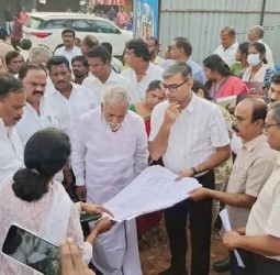 வடசென்னை கட்டுமான பணிகள்: அமைச்சர்கள் வேலு, சேகர்பாபு நேரில் பார்வையிட்டு ஆய்வு