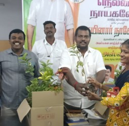 ஒன்றிய பாஜக தலைவர் அஸ்லின், பொதுமக்களுக்கு இனிப்புகள் மற்றும் மரக்கன்றுகள் வழங்கினார்