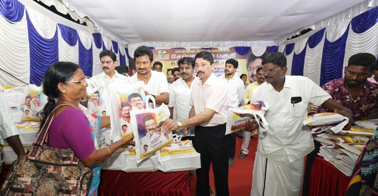 சேப்பாக்கம்-திருவல்லிக்கேணி தொகுதியைச் சேர்ந்த 1000 பேருக்கு துணை முதல்வர் உதயநிதி நலத்திட்ட உதவி