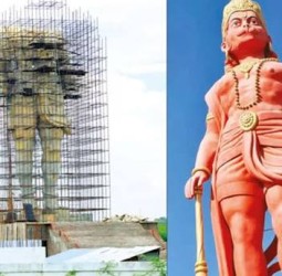 ராமேசுவரத்தில் 108 அடி உயர ஆஞ்சநேயர் சிலை அமைக்கும் பணி தீவிரம்