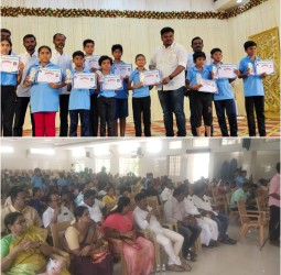 ஏழை மாணவர்களுக்கு கல்வி நிதி உதவி , மாவட்ட கவுன்சிலர் பிரியா குருராஜ் வழங்கினார்